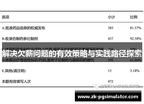 解决欠薪问题的有效策略与实践路径探索 解决欠薪问题的有效策略与实践路径探索